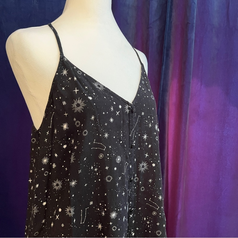 Black Starry Spaghetti Strap Top